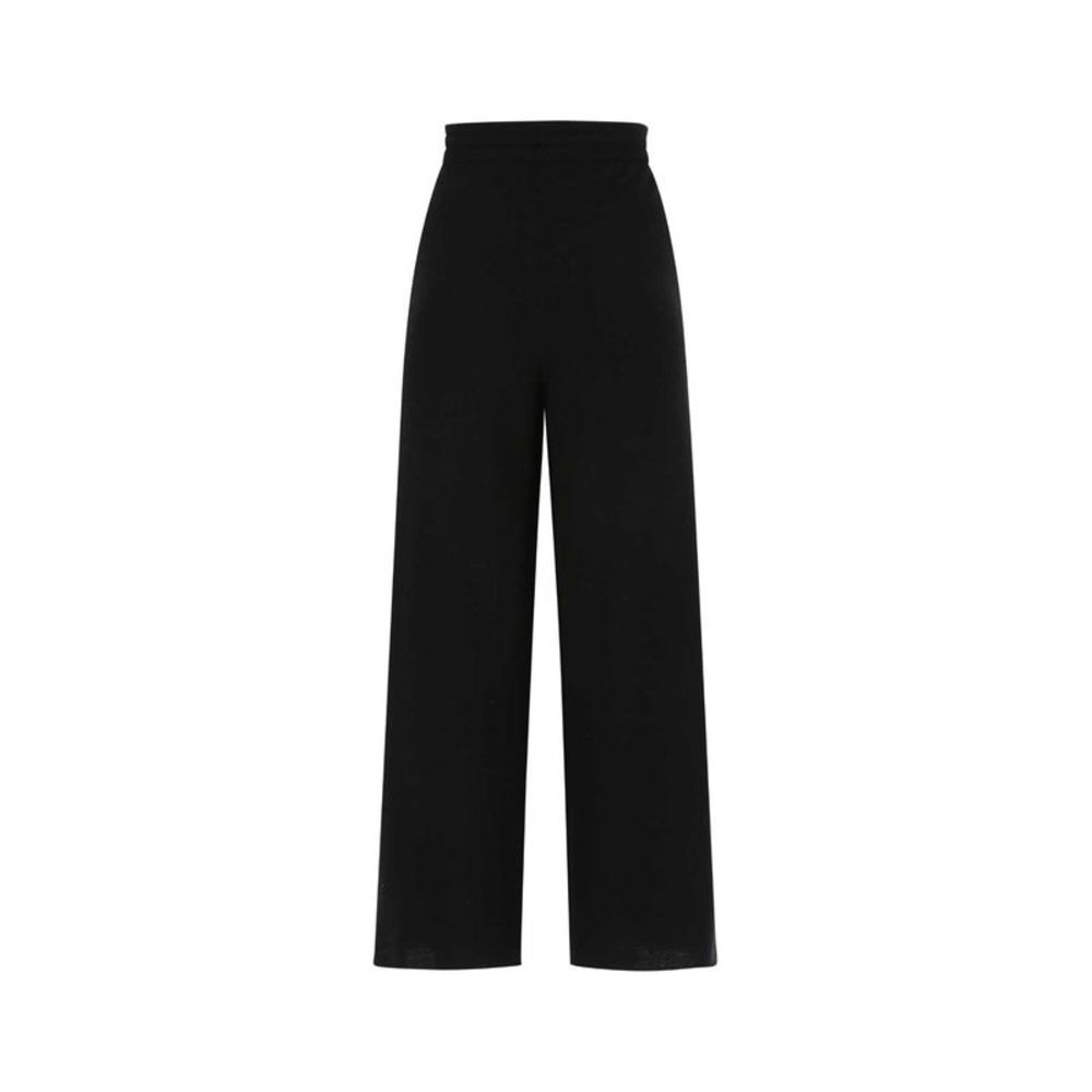 JIL SANDER Black Cashmere Wide-Leg Pant - Picture 2 of 2